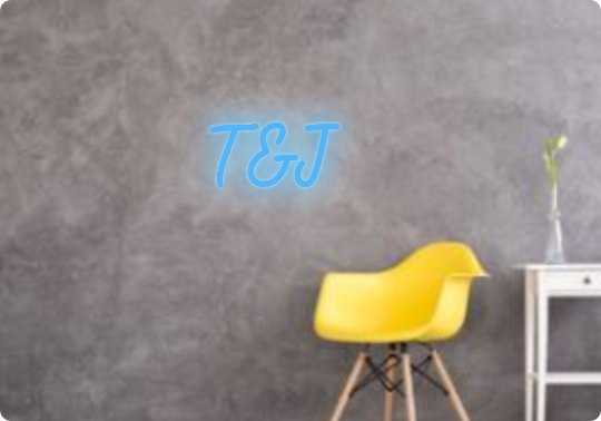 Custom text: T&J